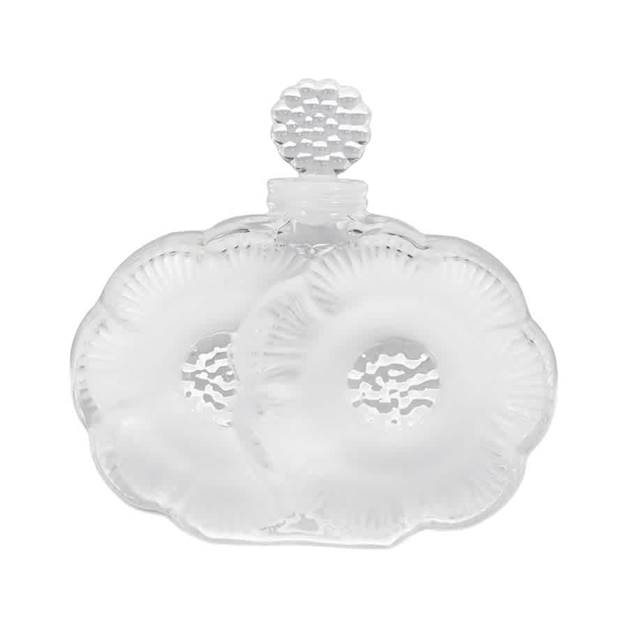 LALIQUE CRYSTAL 2 FLOWERS PERFUME BOTTLE 1130100