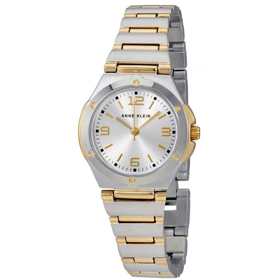 Anne Klein Silver Dial Ladies Watch 10-8655svtt In Gold Tone,silver Tone,two Tone,yellow