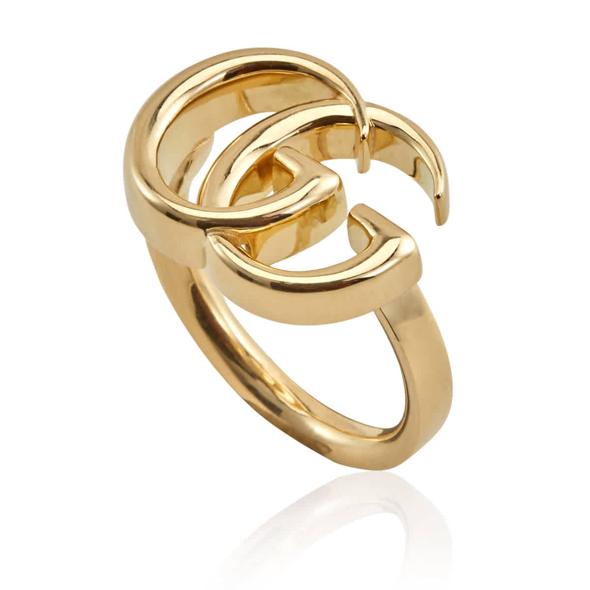 Gucci Gg Running Yellow Gold Ring- Brand Size 11 (5 3/4 Us) In Gold Tone,yellow