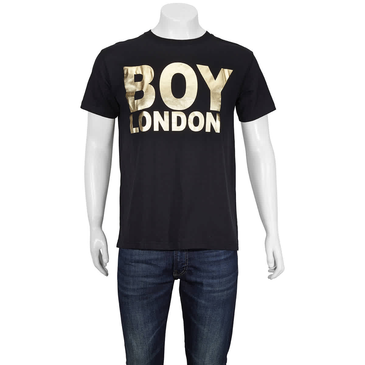 Boy London Logo-print Cotton-jersey T-shirt In Black/gold | ModeSens