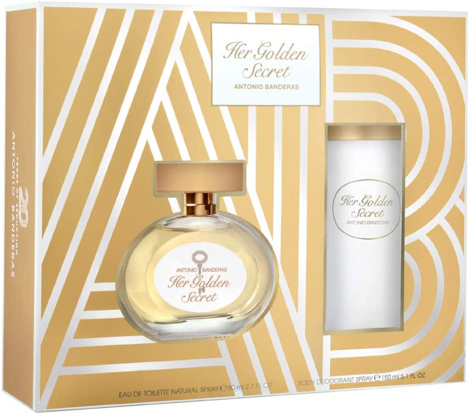 Antonio Banderas Ladies Her Golden Secret Gift Set Fragrances 8411061920237 In Gold Tone,orange