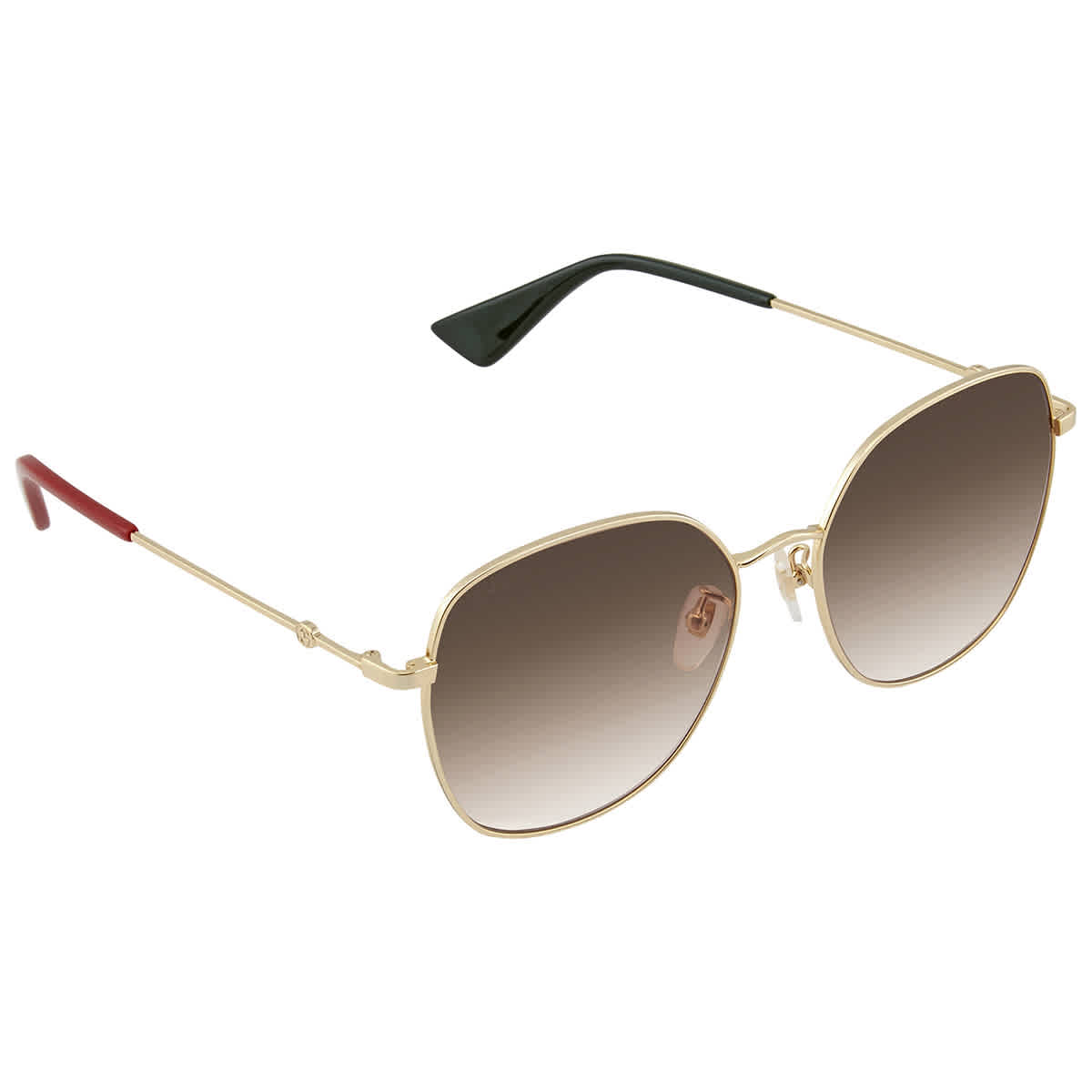 Gucci Multicolor Ladies Sunglasses Gg0415sk00359 In Gold Tone