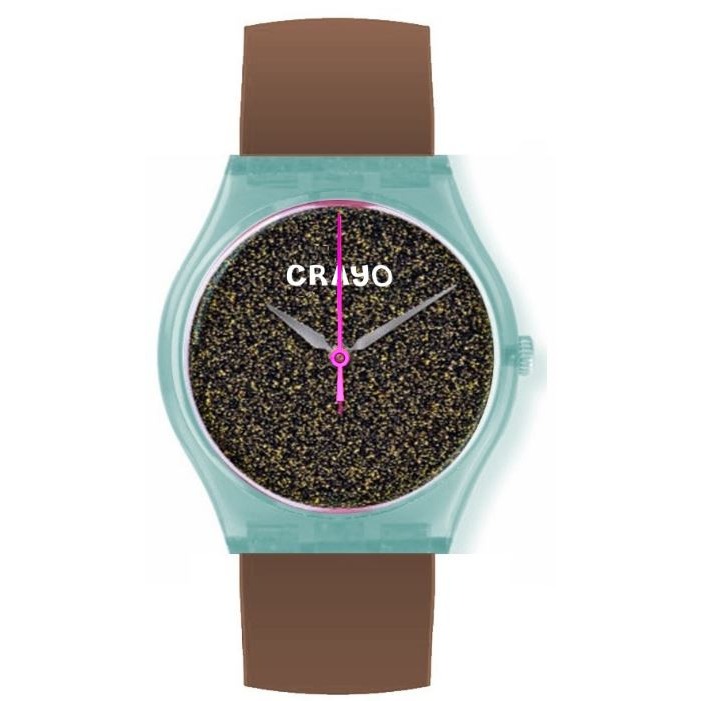 Crayo Glitter Watch Cracr4505 In Brown / Charcoal / Teal