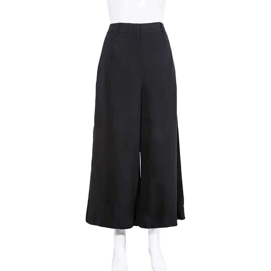 Burberry Ladies Silk Wool Tailored Culottes In Black
