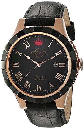 GV2 BY GEVRIL SCACCHI BLACK DIAL AUTOMATIC MENS WATCH 9505
