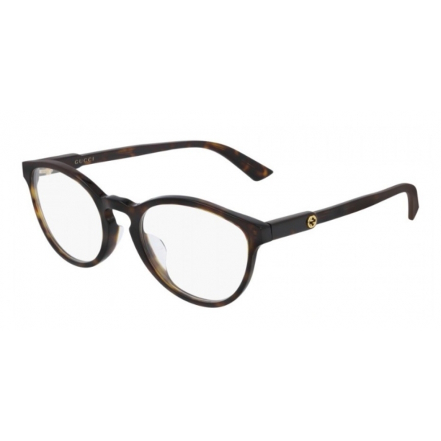 Gucci Unisex Tortoise Round Eyeglass Frames Gg0534oa002 52