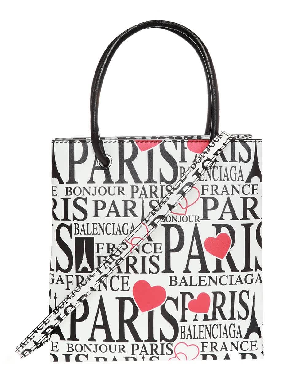 Balenciaga Bonjour Paris Shopping Tote Bag In N,a