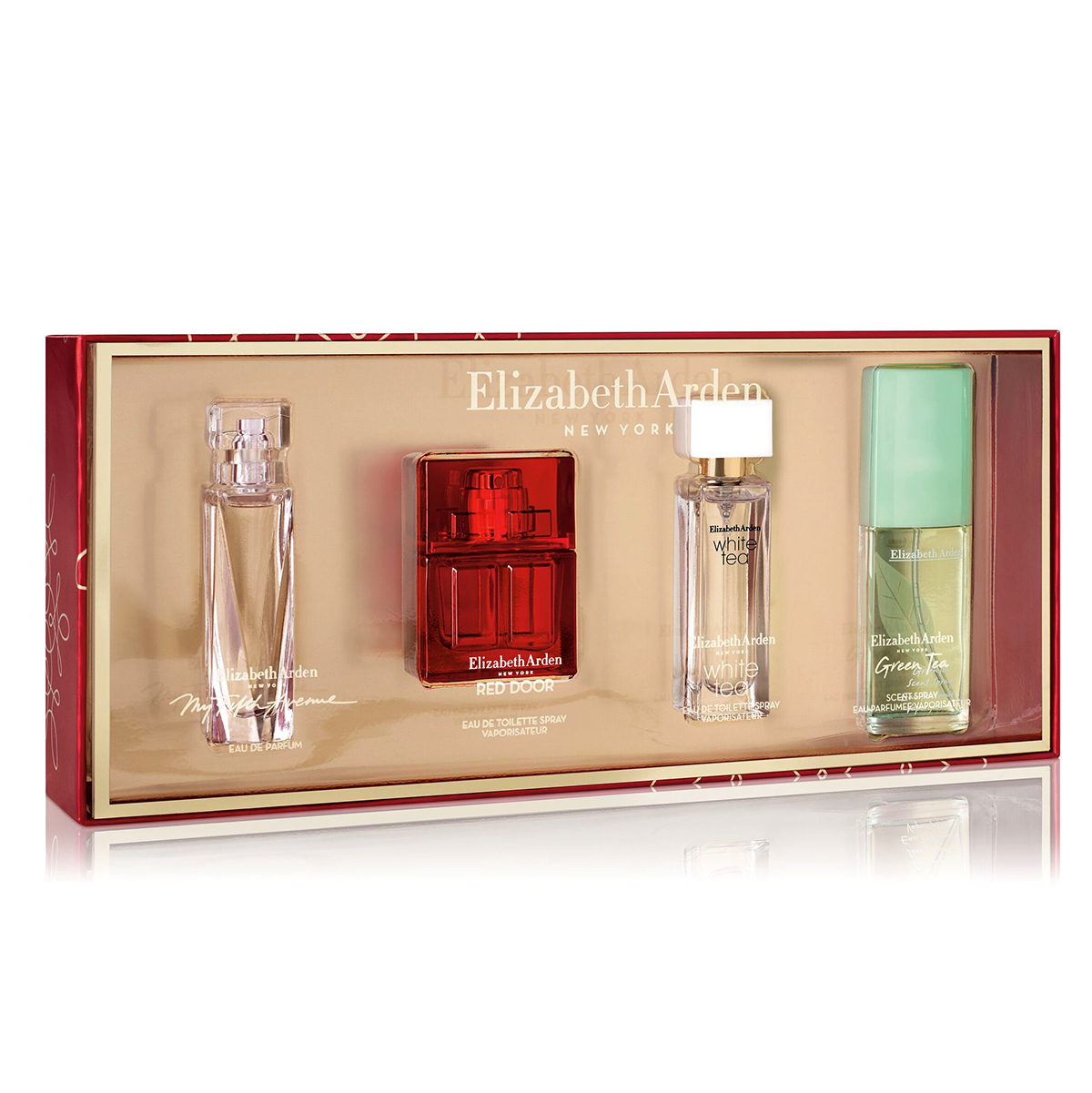 Elizabeth Arden Holiday Fragrance 4piece Coffret Set In Red,white