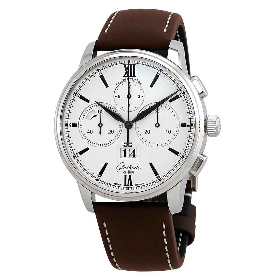 Click to view more detailed imagery on our partner's website Glashutte Glashuette Senator Automatic Chronograph Mens Watch 1-37-01-05-02-35 In Black,brown,silver Tone,white