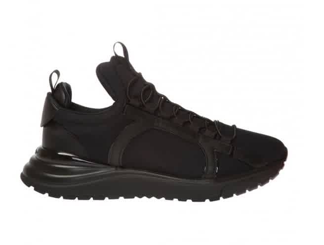 Ferragamo Gancini-panel Low-top Neoprene Trainers In Black,two Tone