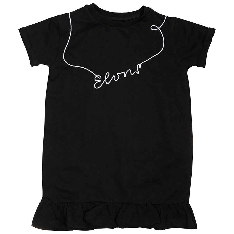 Elevenparis Little Eleven Paris Girls Black Alord Dress