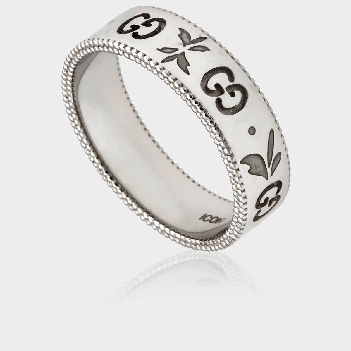 Gucci Icon Blooms Ring Size: 6 1/2 Us In Gold Tone,white