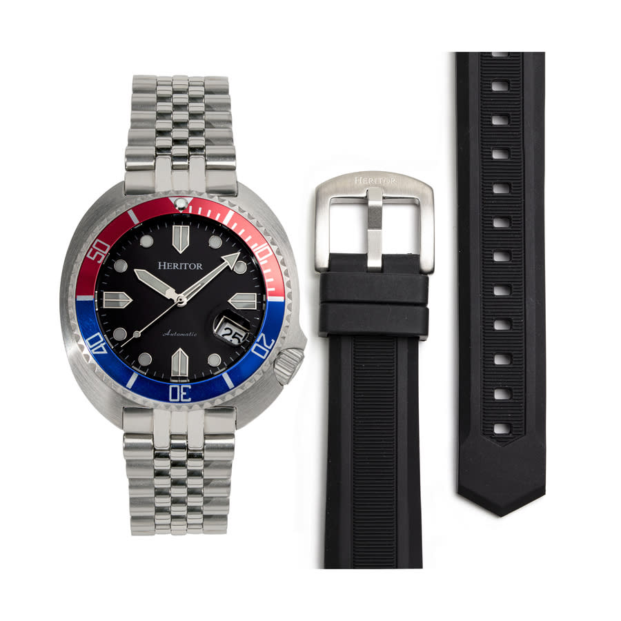 HERITOR MATADOR AUTOMATIC BLACK DIAL MENS WATCH HERHR9303