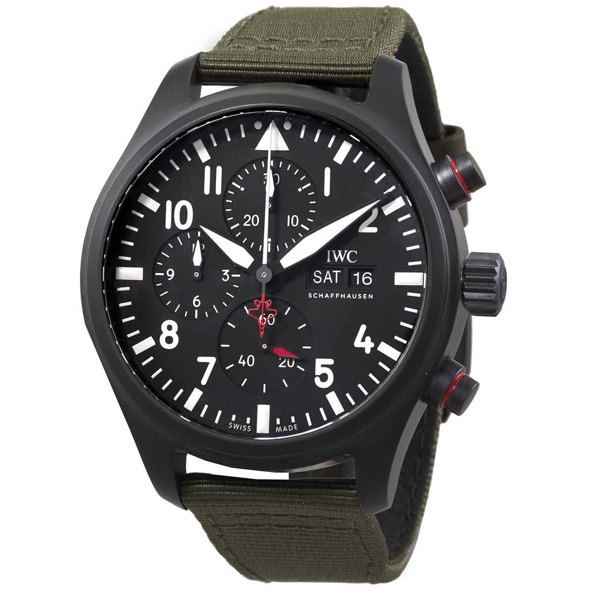 IWC SCHAFFHAUSEN PILOT CHRONOGRAPH TOP GUN ''SFTI'' AUTOMATIC MENS WATCH IW389104
