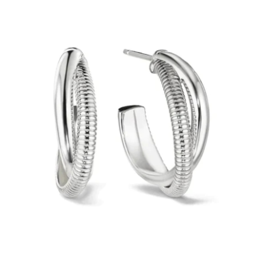 JUDITH RIPKA JUDITH RIPKA ETERNITY SMALL ROUND HOOP EARRINGS