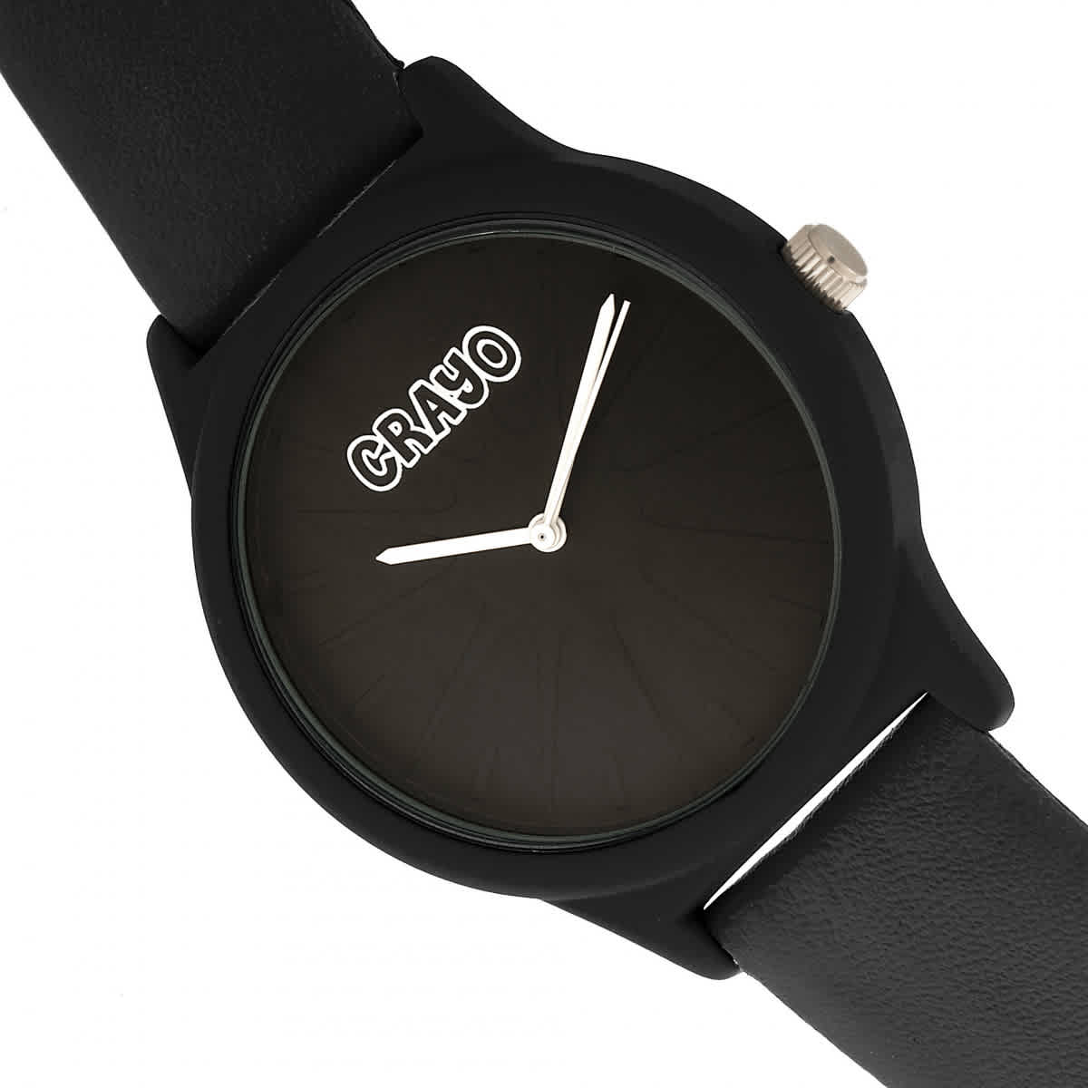 Shop Crayo Splat Quartz Black Dial Watch Cracr5302