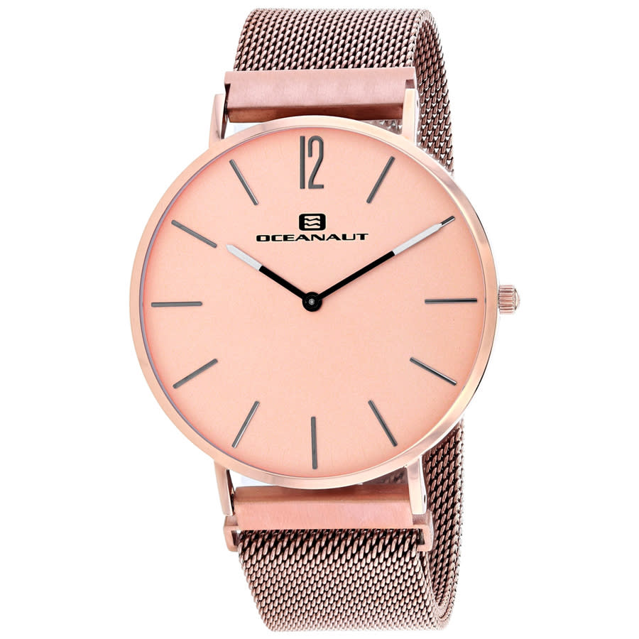 Oceanaut Men's Rose Gold Dial Watch In Black / Gold / Gold Tone / Rose / Rose Gold / Rose Gold Tone