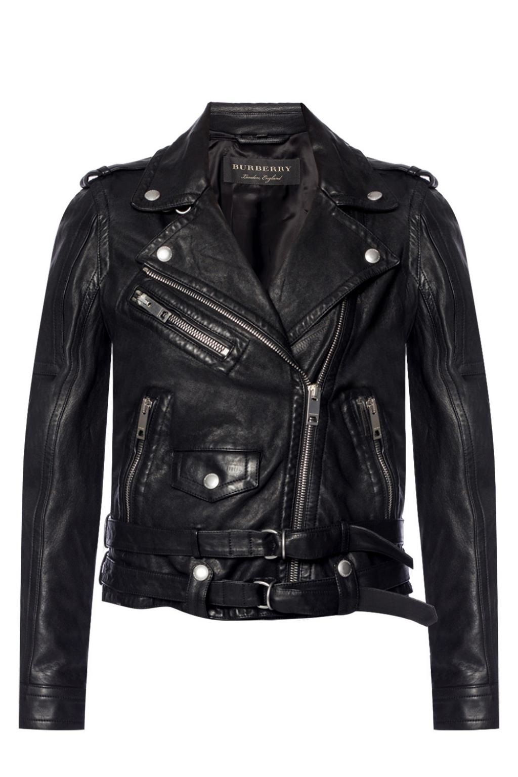 BURBERRY REISSUED BIKER JACKET IN BLACK