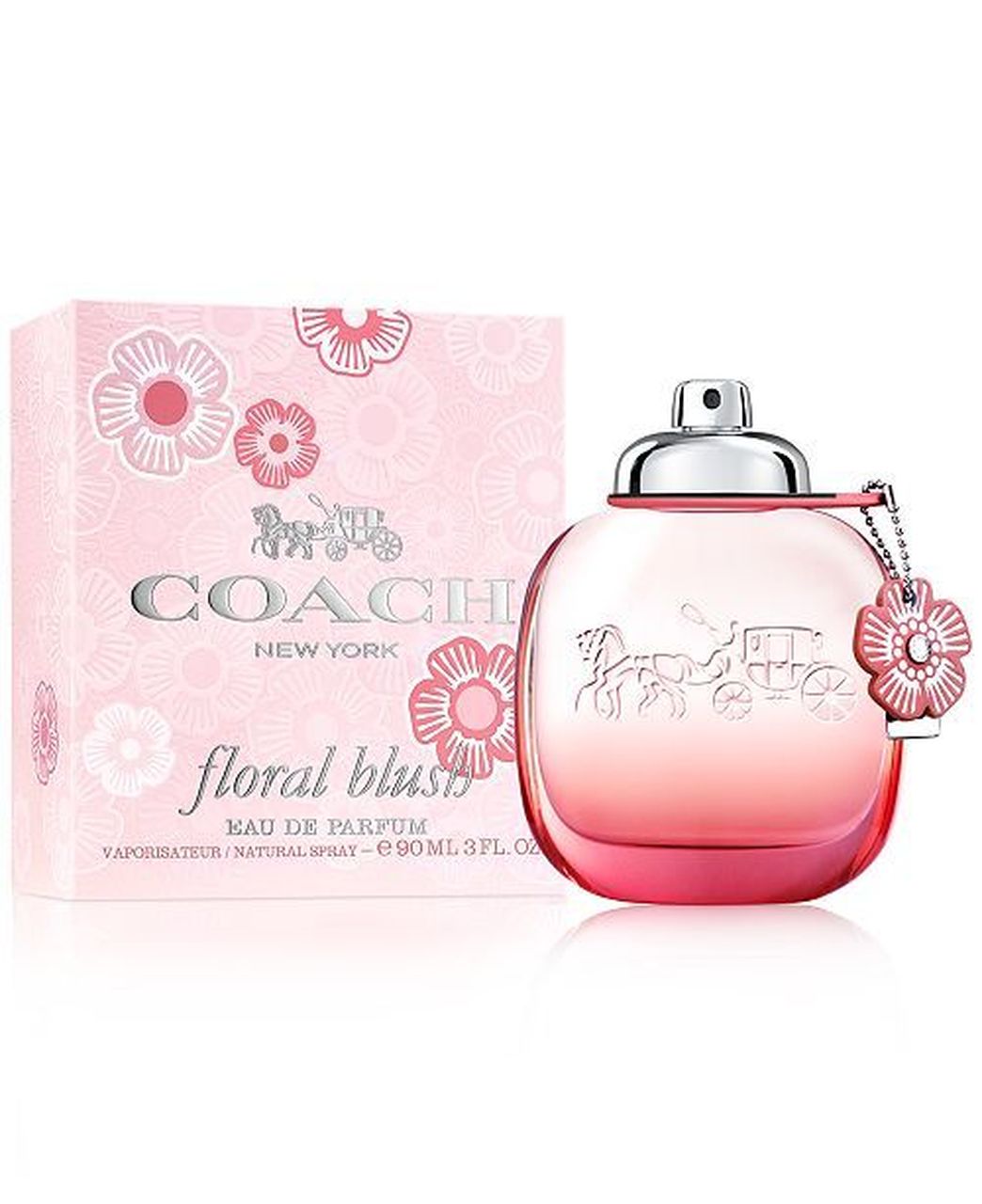 Shop Coach Ladies Floral Blush Edp Spray 3 oz (90 Ml) In Blush / White