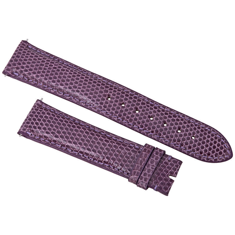 Hadley Roma 20 Mm Shiny Grape Lizard Leather Strap In Purple