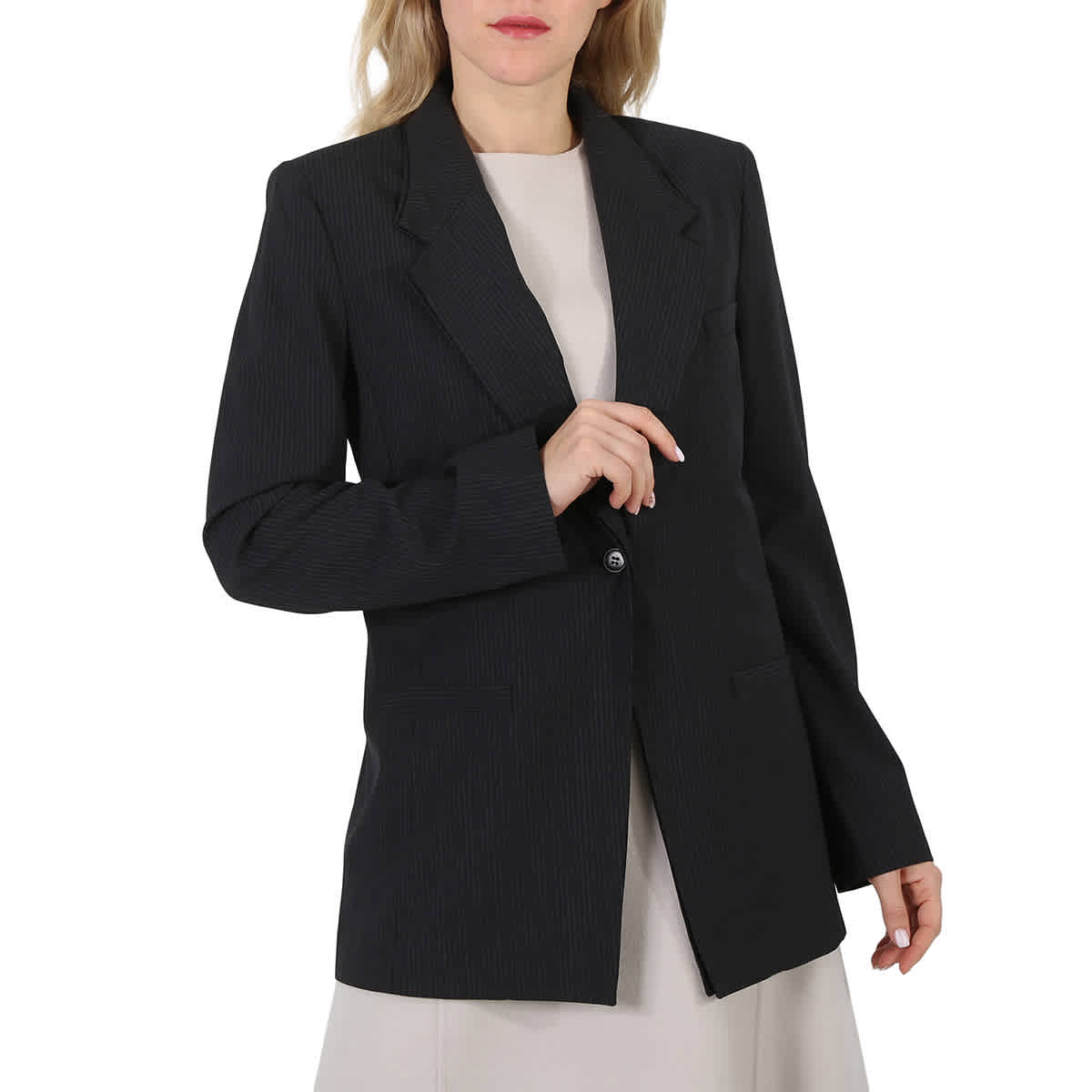 Gabriela Coll Garments Ladies Grey Double Collar Jacket