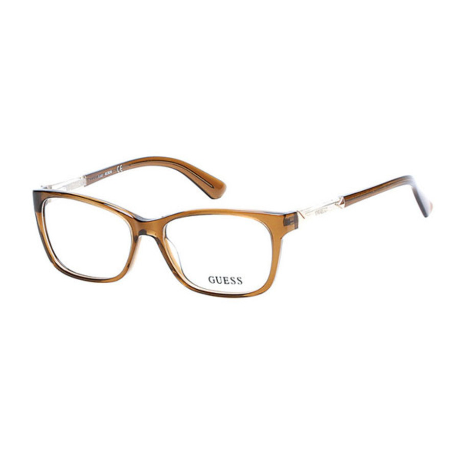 GUESS UNISEX BROWN RECTANGULAR EYEGLASS FRAMES GU256104550