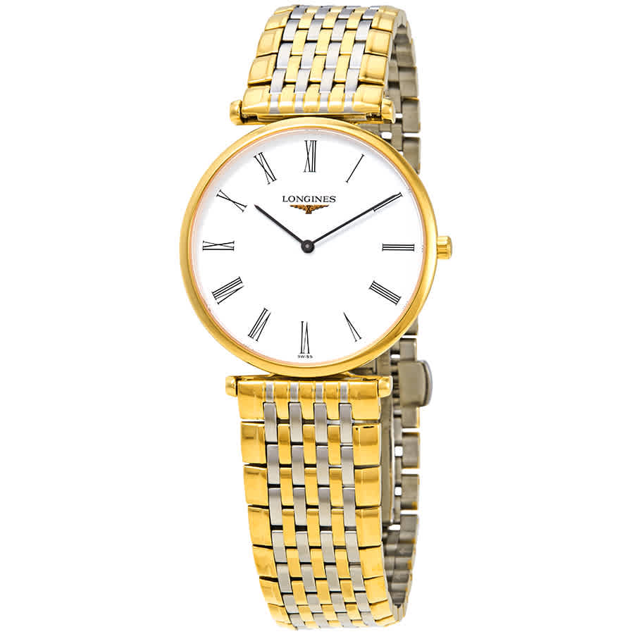 Longines La Grande Classique Quartz White Dial Ladies Watch L4.709.2.21.7 In Black,gold Tone,silver Tone,two Tone,white