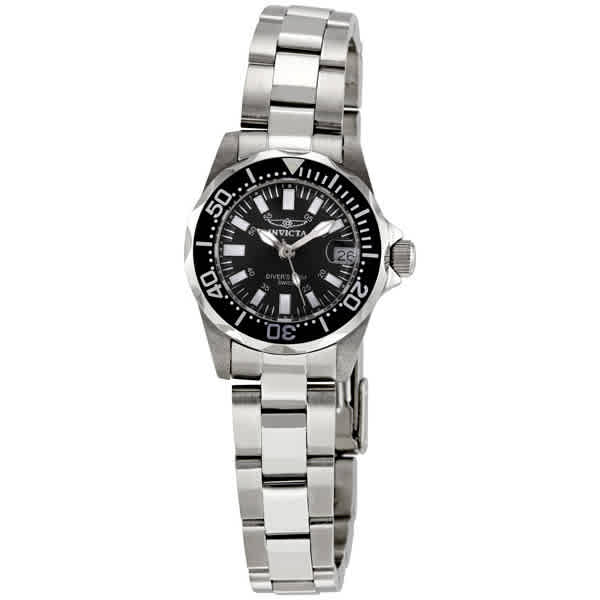 INVICTA SAPPHIRE DIVER BLACK DIAL LADIES WATCH 7059