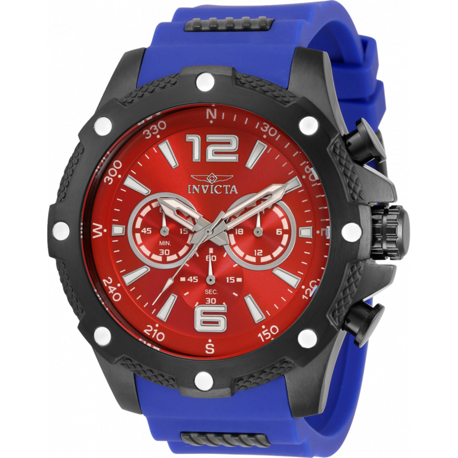 Click to view more detailed imagery on our partner's website Invicta I-force Chronograph Quartz Red Dial Mens Watch 34020 In Black,blue,red,white