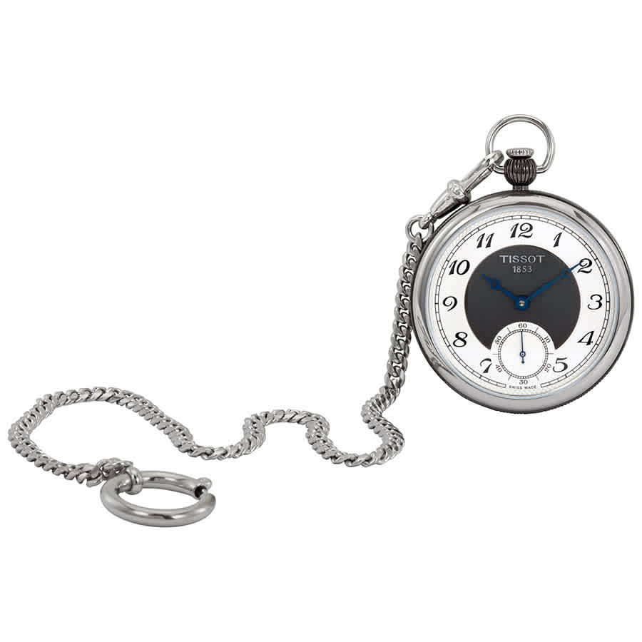 Tissot Bridgeport Lepine Pocket Watch T860.405.29.032.00 In Blue / Grey / Silver