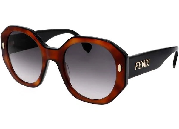 FENDI GRADIENT SMOKE GEOMETRIC LADIES SUNGLASSES FE40045I 53B 54