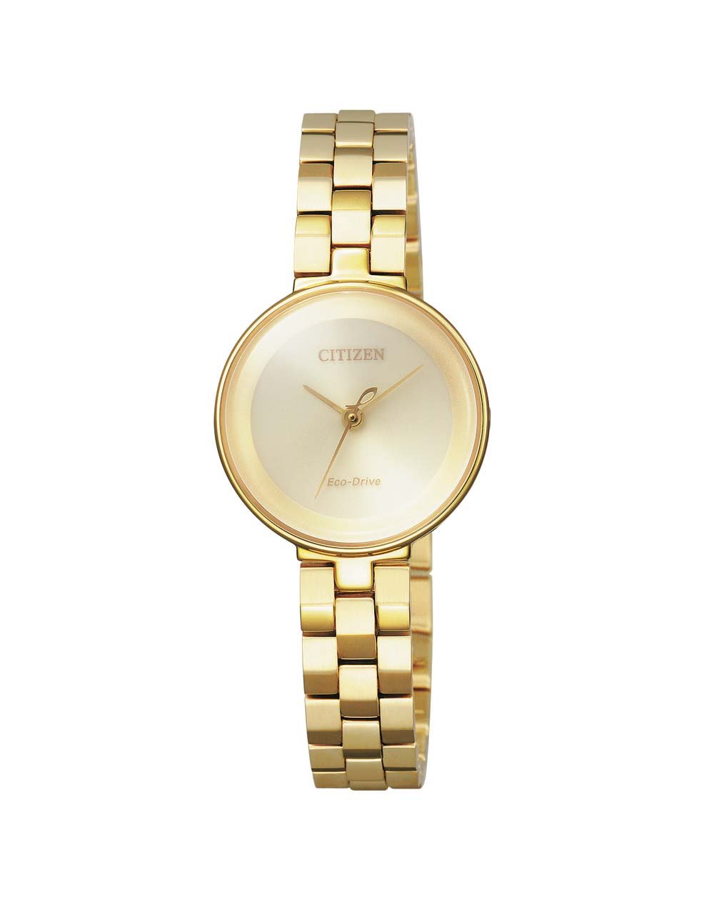 Citizen Gold Eco-drive Dial Ladies Watch Ew5502-51p In Gold / Gold Tone