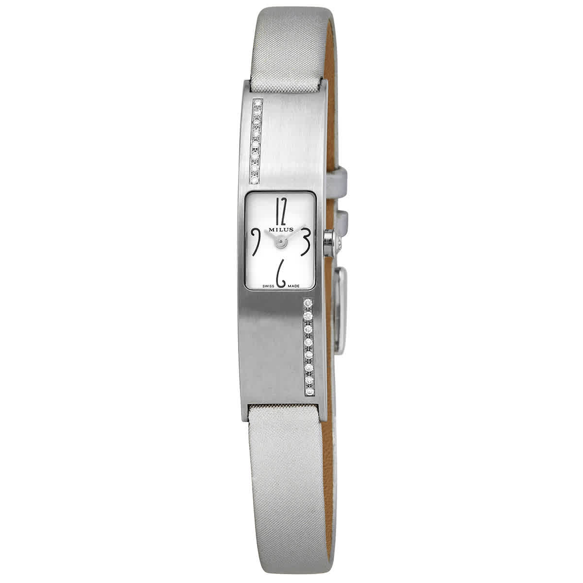 Milus Eridana Quartz White Dial Ladies Watch Eri020 In Grey / White