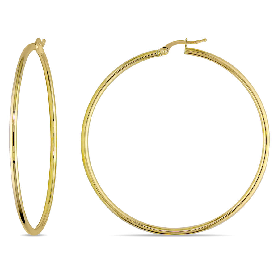 Amour 55mm Polished Hoop Earrings In 10k Yellow Gold