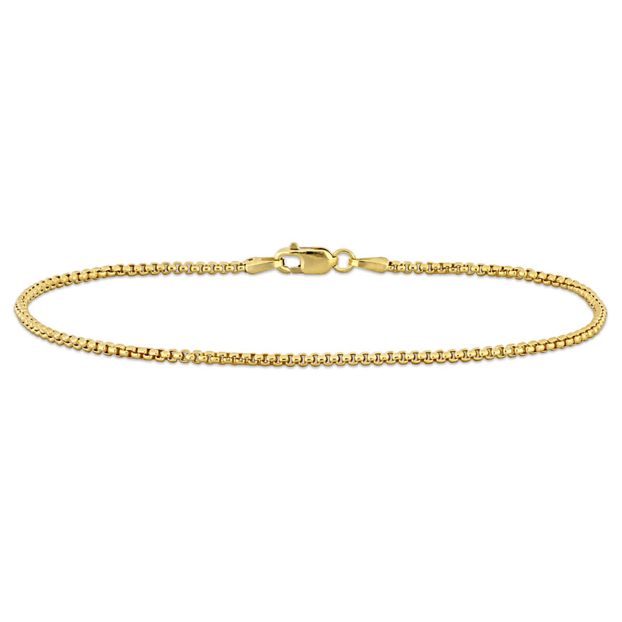 Amour 1.6mm Hollow Round Box Link Bracelet In 10k Yellow Gold -9 In In Yellow