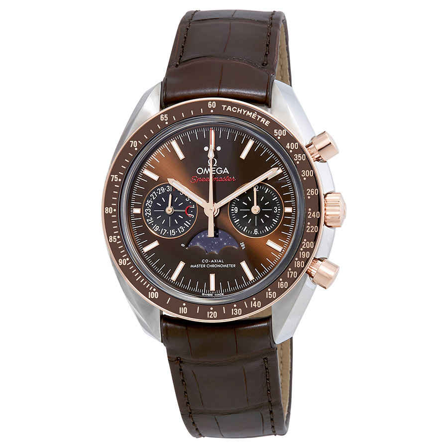 Pre-owned Omega Chronograph Automatic Watch 304.23.44.52.13.001 In Brown / Gold / Gold Tone / Rose / Rose Gold Tone