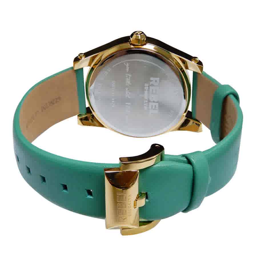 Shop Rebel Gravesend Ladies Watch Rb111-9121 In Gold Tone / Teal