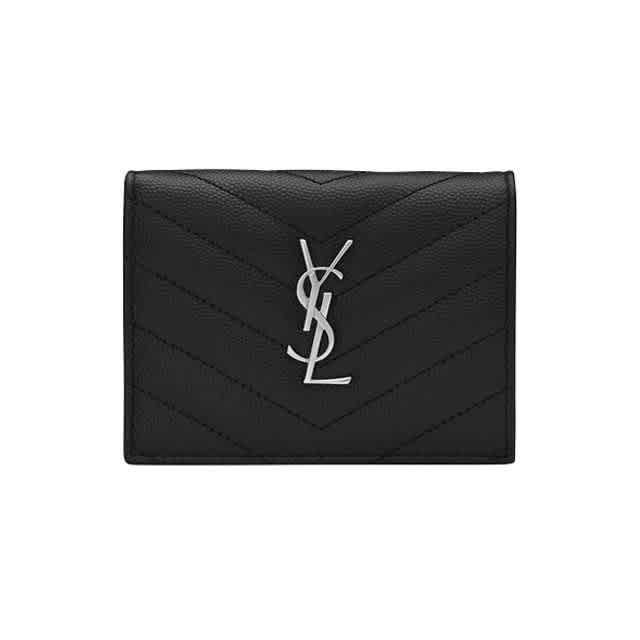 Saint Laurent Ladies Logo Leather Wallet