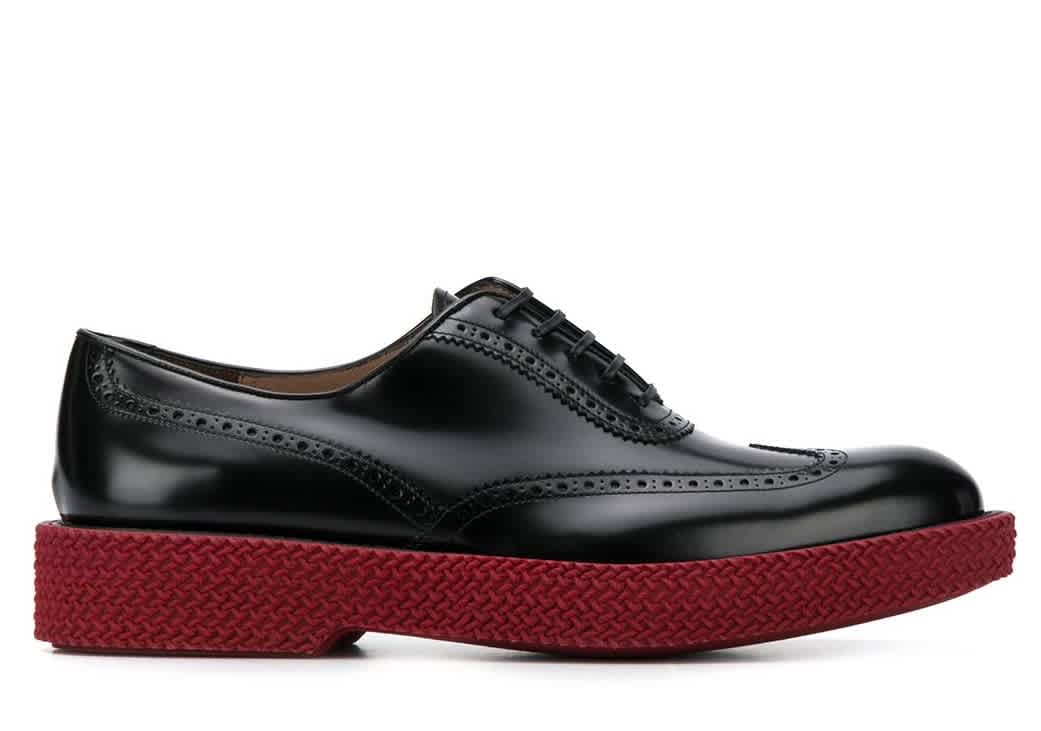 Salvatore Ferragamo Mens Oxford Hybrid Shoes In Black ModeSens