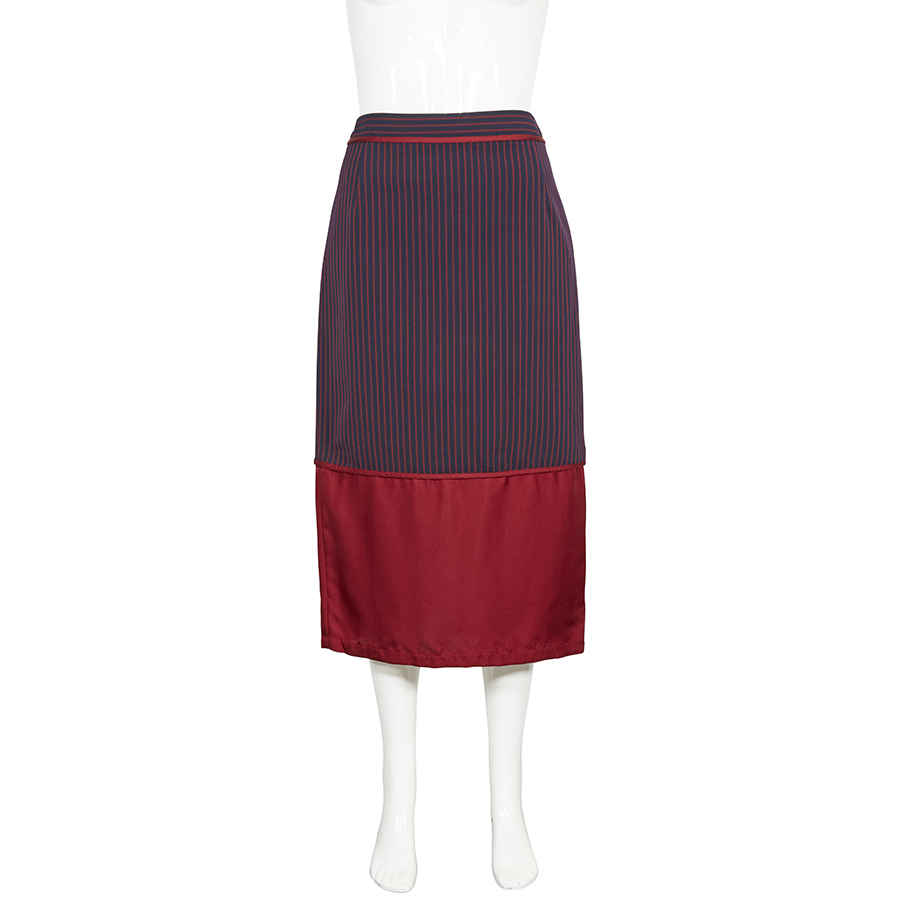 Sies Marjan Ladies Striped Panel Midi Skirt In Multicolor