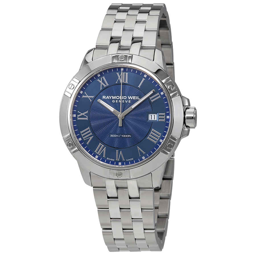 Raymond Weil Tango Blue Stainless Steel Bracelet Watch In Blue