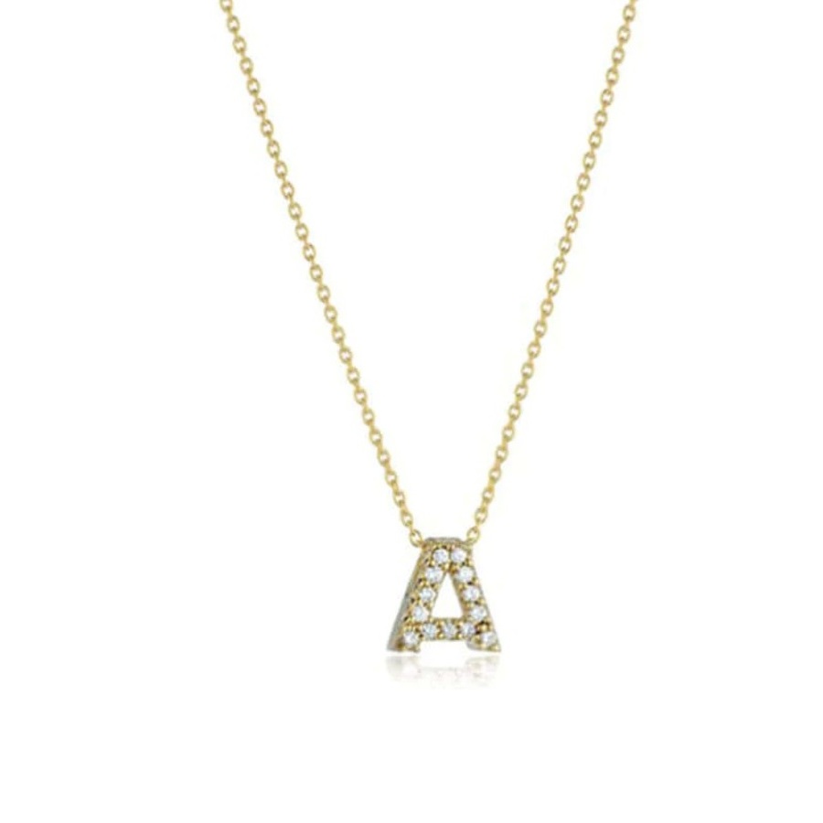 Roberto Coin 18K Yellow Gold Tiny Treasures Letter ''A'' Initial Necklace