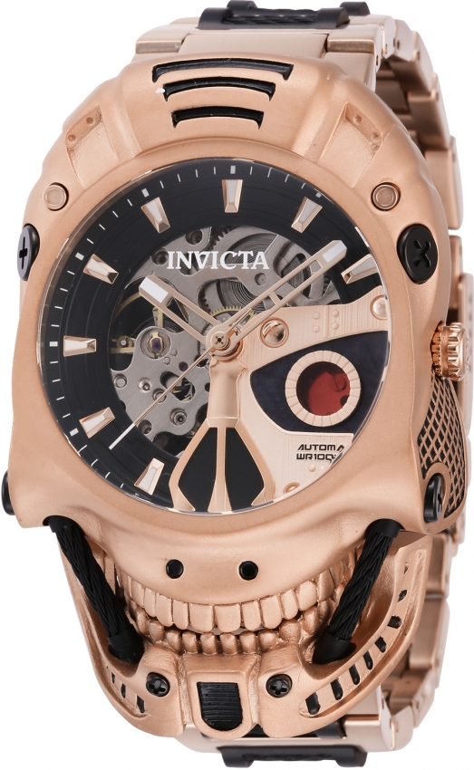 Invicta Artist Skull Automatic Black Dial Mens Watch 42583 In Two Tone  / Black / Gold / Gold Tone / Rose / Rose Gold / Rose Gold Tone