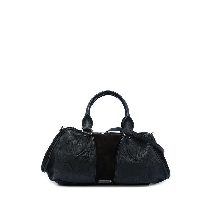 Pre-owned Burberry Grained Calfskin and Suede Satchel Ladies 6YFXH6PHPHC58A9K
