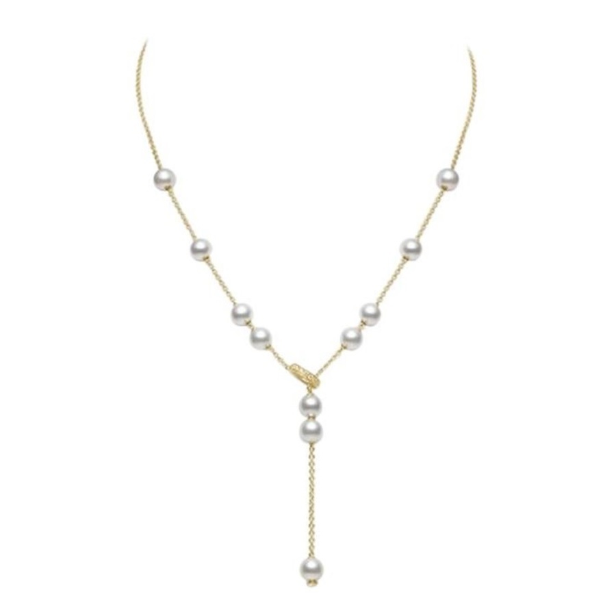 Mikimoto Pearls In Motion Necklace Ppl351dk11 In Yellow