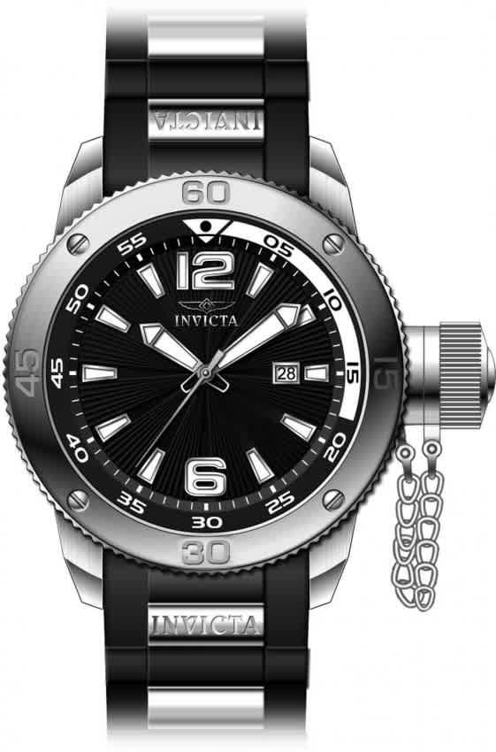INVICTA I-FORCE QUARTZ BLACK DIAL MENS WATCH 12963