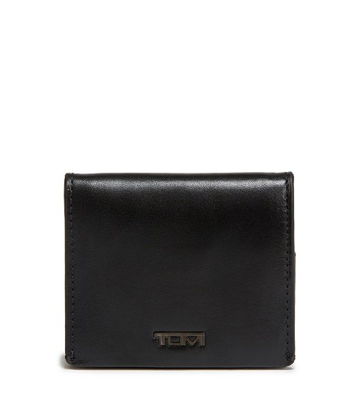 Tumi Black Smooth Nassau Square Coin Case