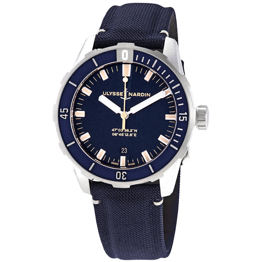 Ulysse Nardin Diver Automatic Blue Dial Mens Watch 8163-175/93