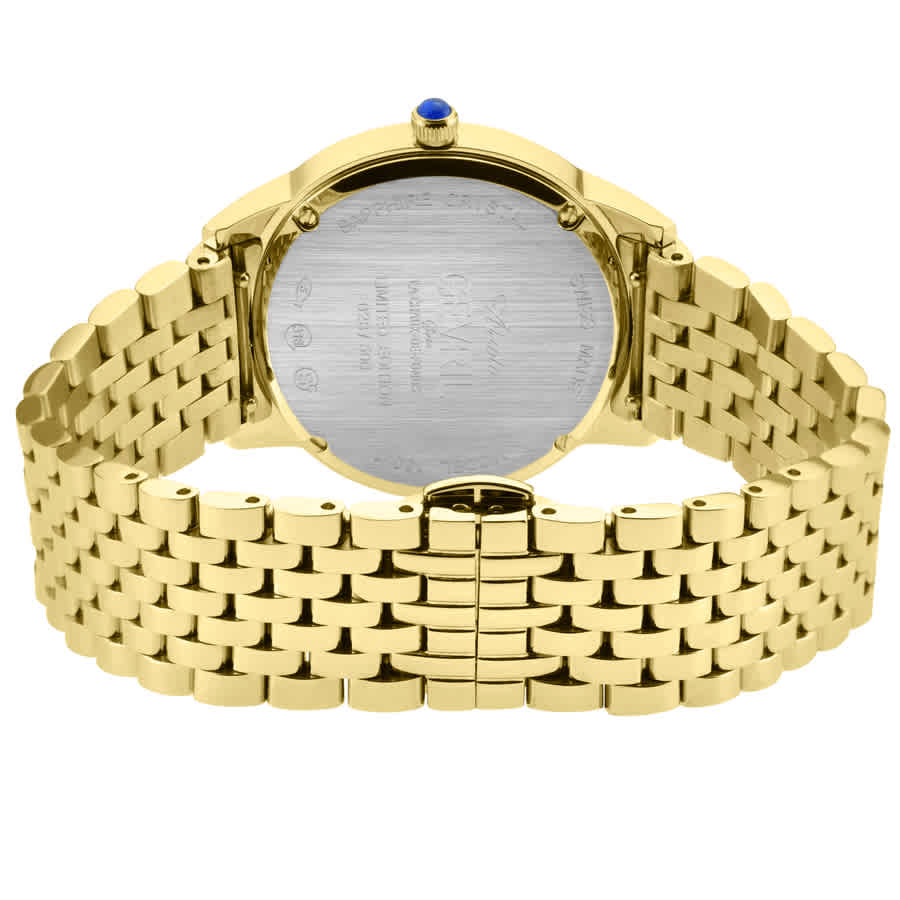 Shop Gevril Airolo Diamond Mother Of Pearl Dial Ladies Watch 13021b In Gold Tone / Mop / Mother Of Pearl / Yellow