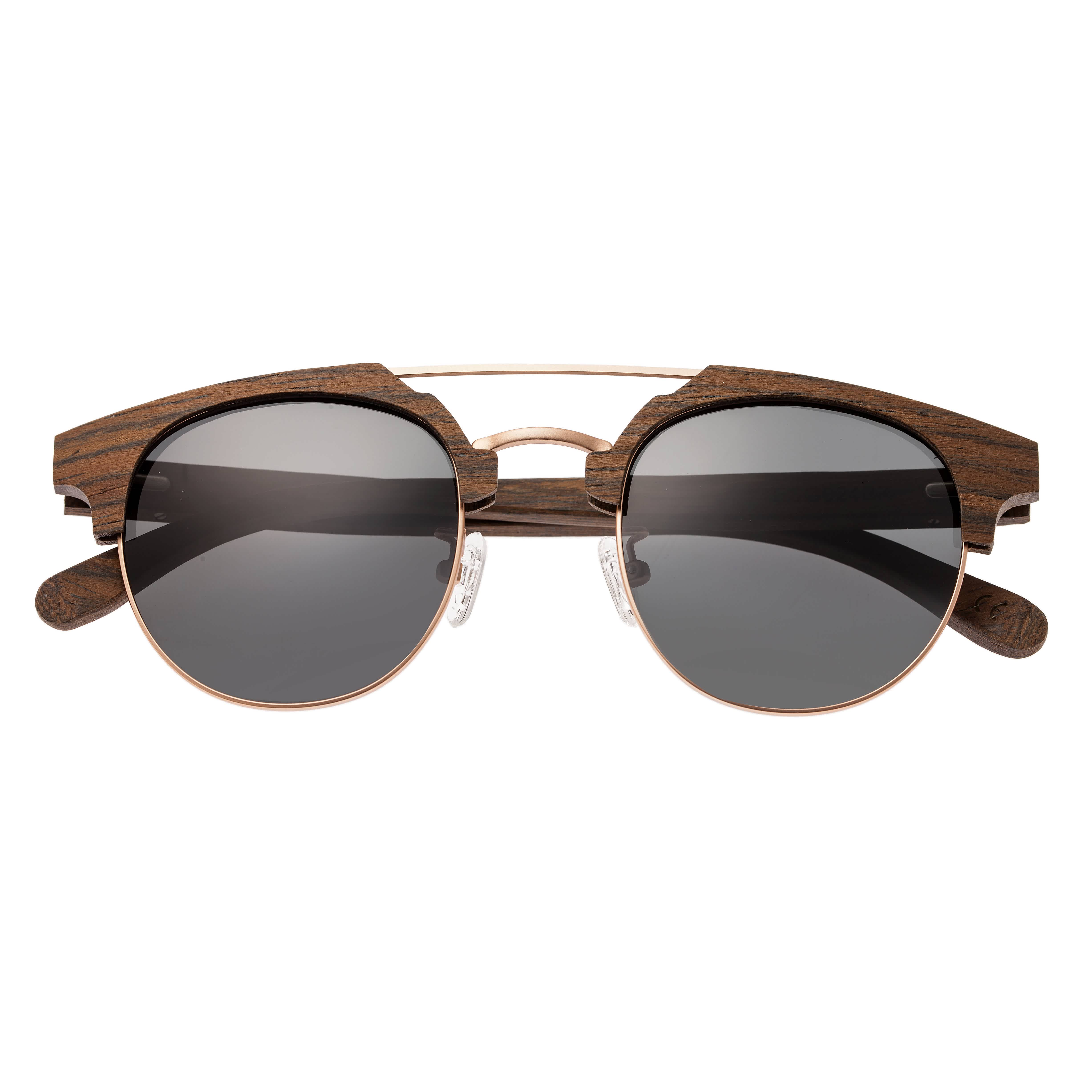 Earth Kai Wood Sunglasses In Black / Brown / Spring